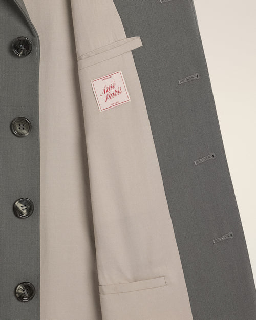 Grey New Wool Single Breasted Straight Jacket - Man - 7 - AMI Paris - Ami Paris