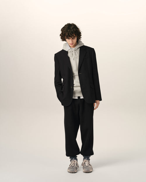 Black single breasted straight-fit wool blazer - Man - 2 - AMI Paris - Ami Paris