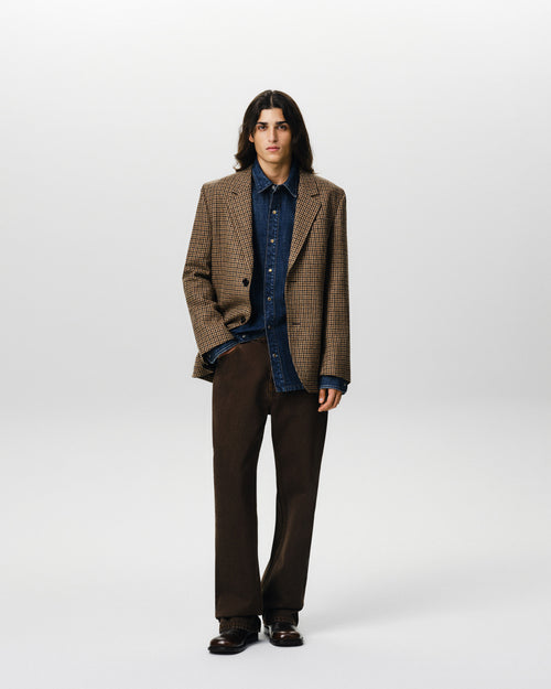Veste marron simple boutonnage en laine vierge - Homme - 2 - AMI Paris - Ami Paris
