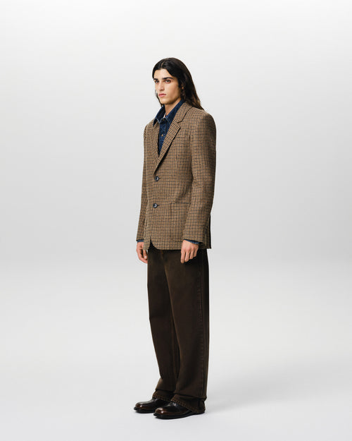 Veste marron simple boutonnage en laine vierge - Homme - 6 - AMI Paris - Ami Paris