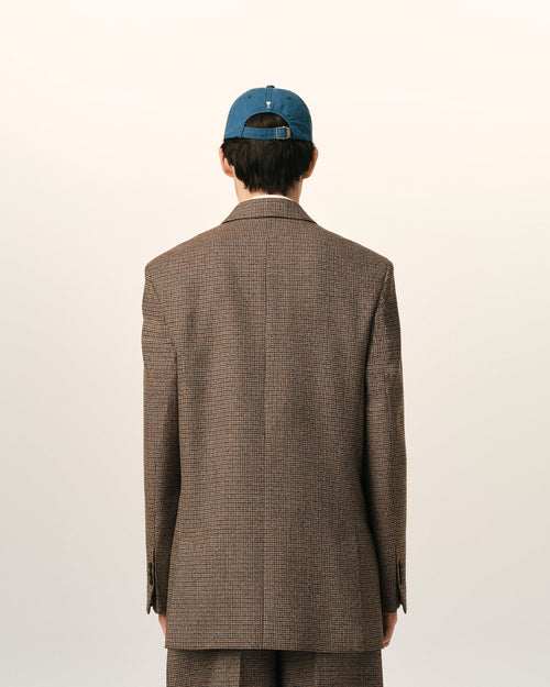 Doppelreihiger Blazer aus braunem Hahnentritt-Muster aus Wolle - Herren - 5 - AMI Paris - Ami Paris