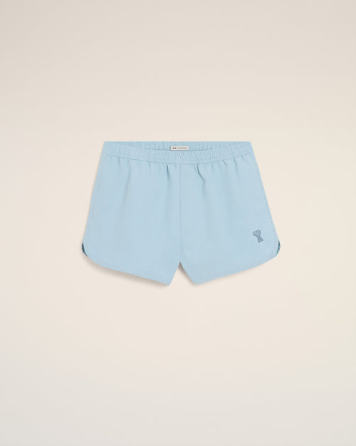 Shorts da bagno in tinta unita blu - 1 - Ami Paris