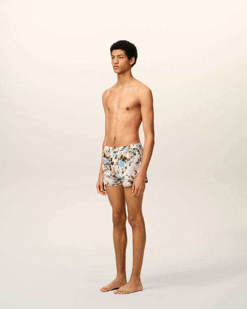 Blue Printed Swimshort - 6 - Ami Paris