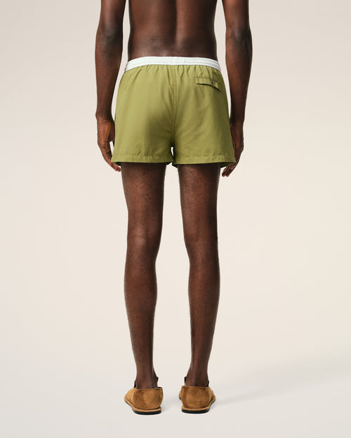 Green Nylon Short Swimsuit - Man - 4 - AMI Paris - Ami Paris