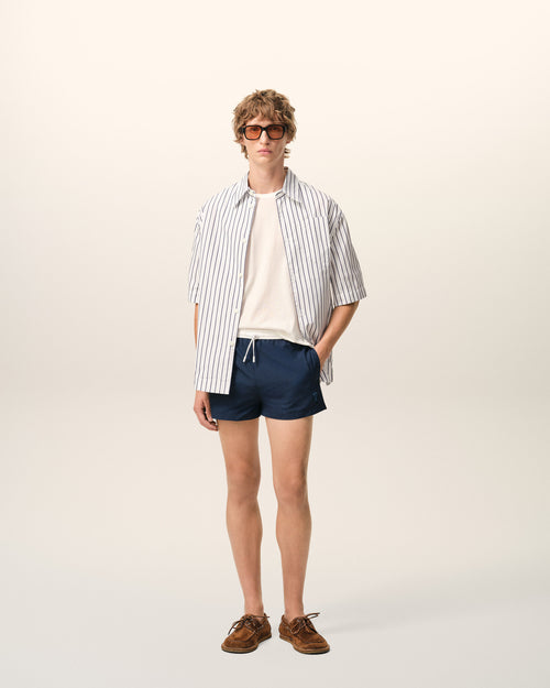 Bañador corto de nailon azul - Hombre - 2 - AMI Paris - Ami Paris