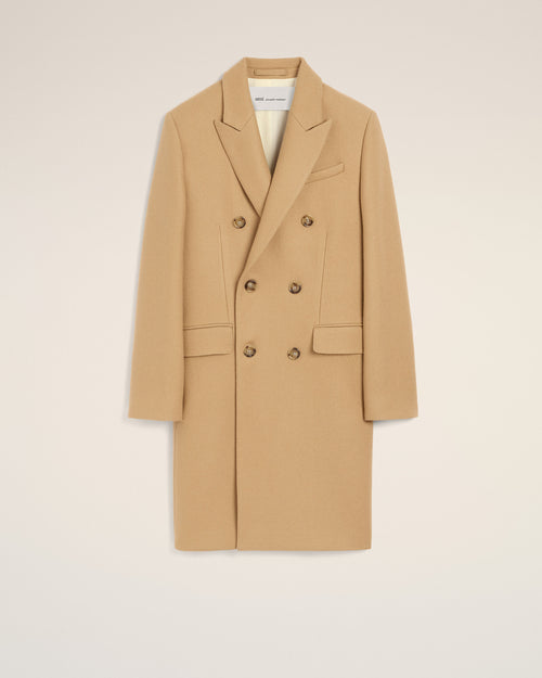 Manteau beige double boutonnage en laine - Homme - 1 - AMI Paris - Ami Paris