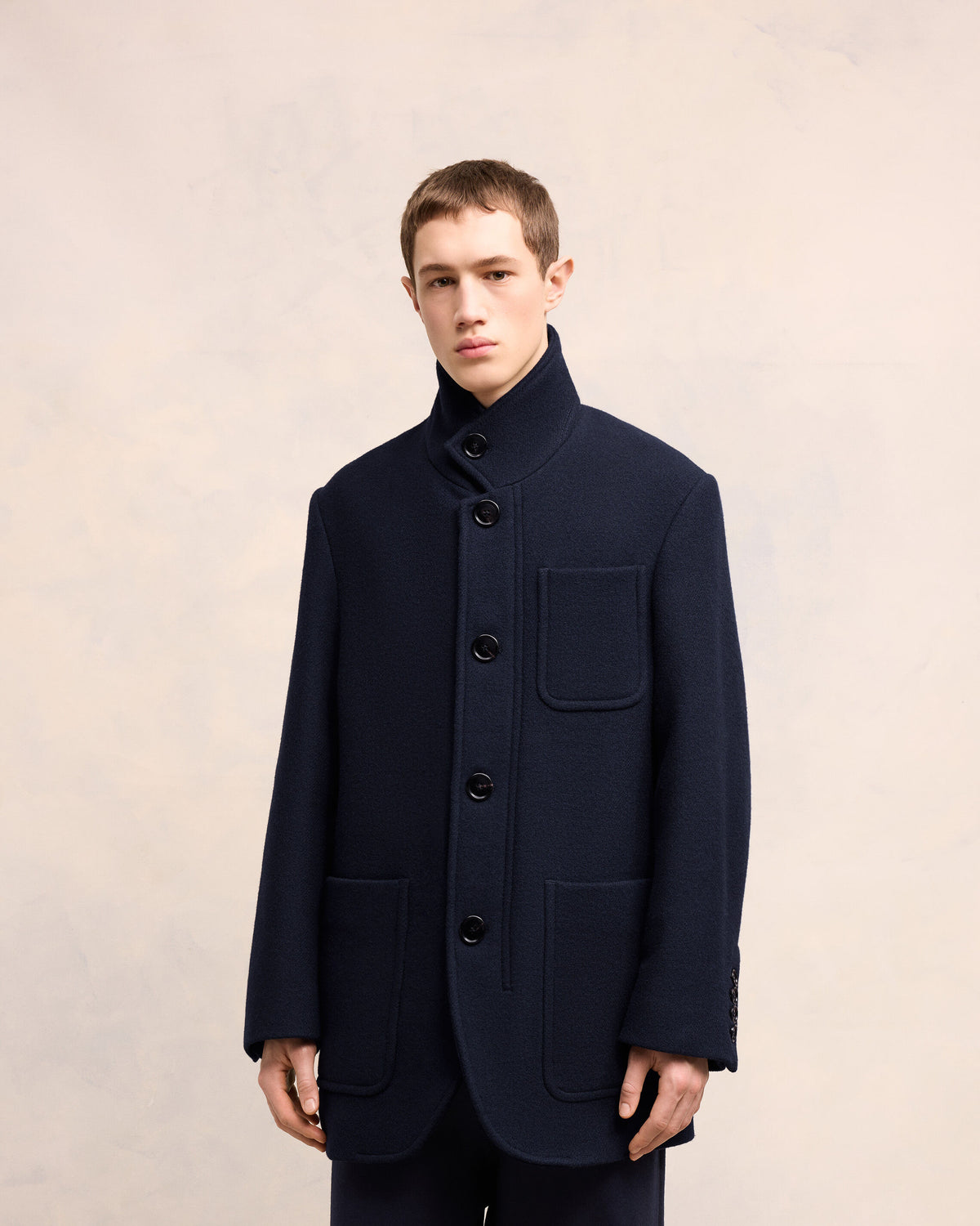 Manteau Court Col Montant - 3