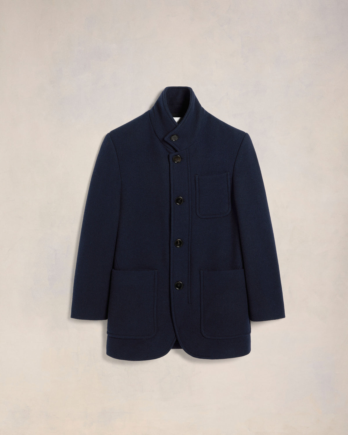 Manteau Court Col Montant - 1