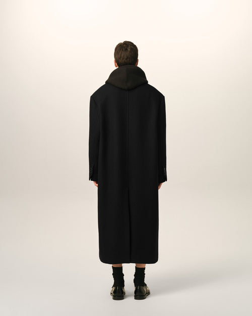 Long black double breasted wool coat - Man - 5 - AMI Paris - Ami Paris