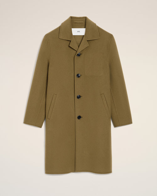 Green Wool Belted Coat - 2 - Ami Paris