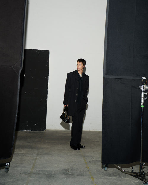 Black New Wool Straight Simple Breasted Jacket - Man - 7 - AMI Paris - Ami Paris