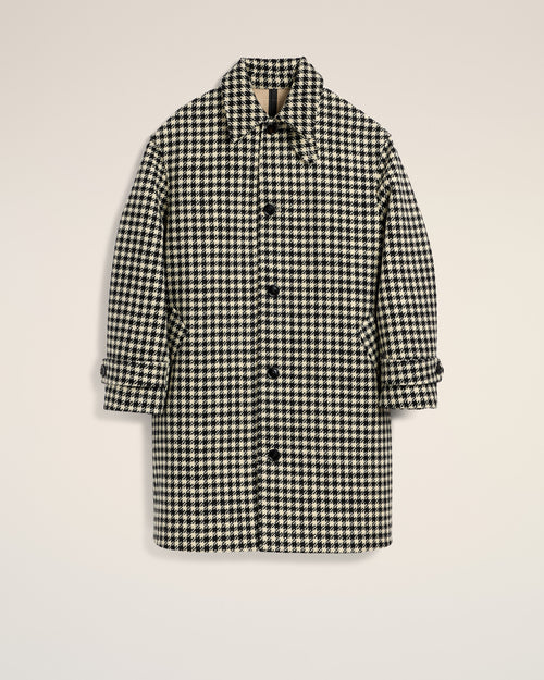 Black Houndstooth wool coat - Man - 1 - AMI Paris - Ami Paris