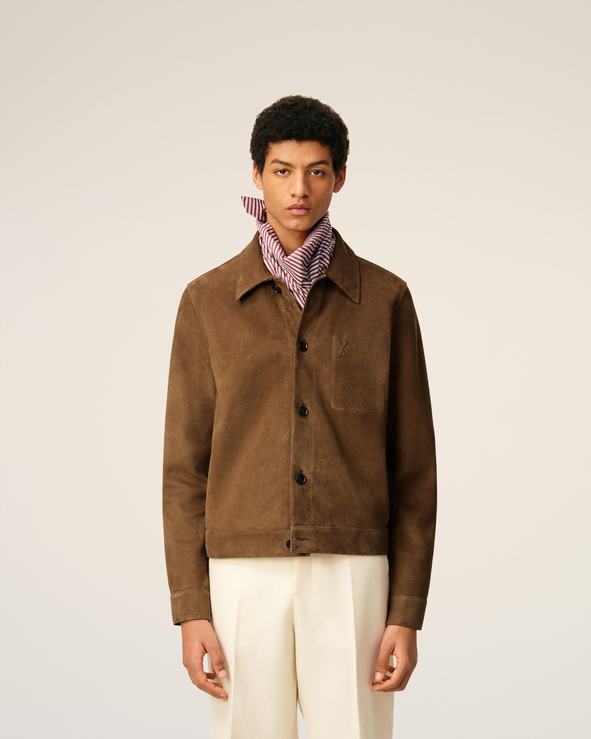 Chaqueta Ami de Cœur abotonada de piel marrón - 3