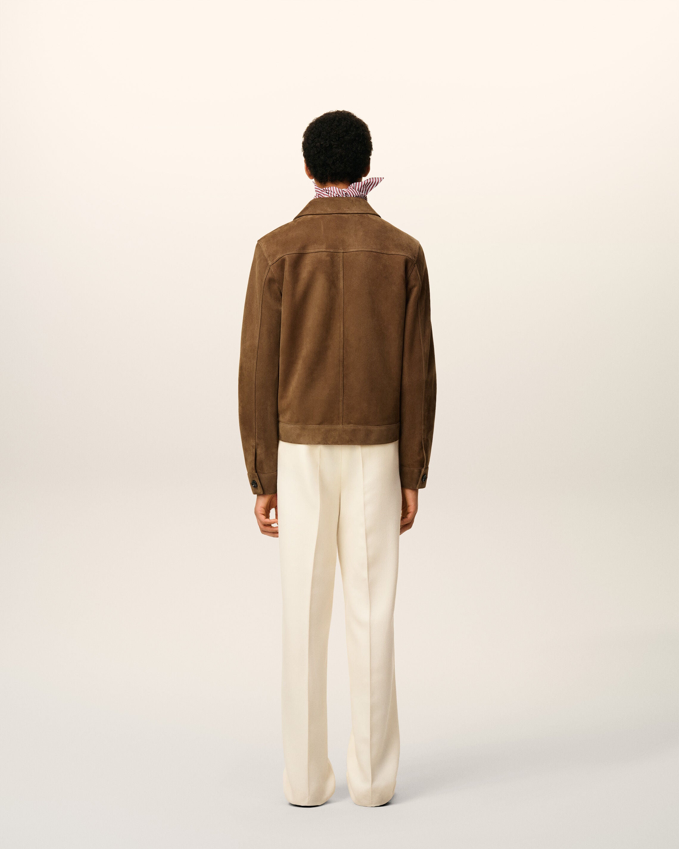 ブラウン レザー ボタン Ami De Coeur ジャケット ヘーゼルナッツ