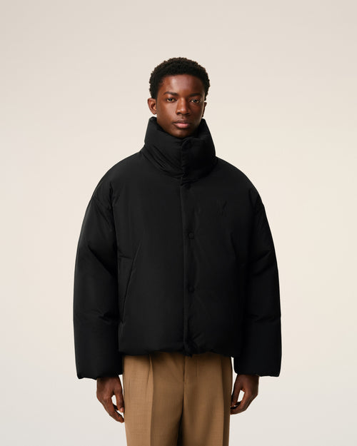 Black Taffetas Ami De Coeur Down Jacket - 3 - Ami Paris