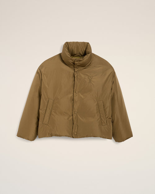 Green Taffetas Ami De Coeur Down Jacket - 2 - Ami Paris