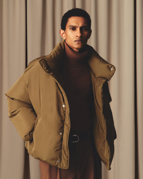 Green Taffetas Ami De Coeur Down Jacket - 7 - Ami Paris