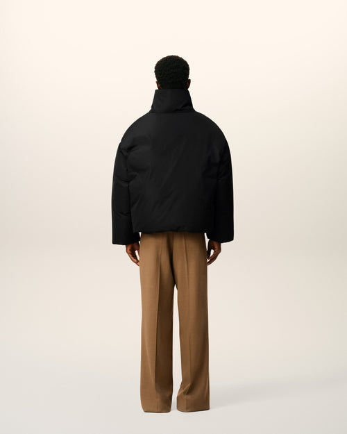 Doudoune Noire Ami De Coeur En Taffetas - 5 - Ami Paris