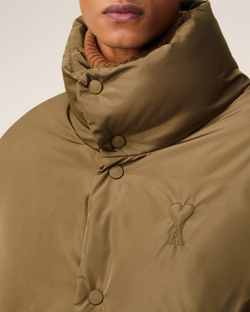 Green Taffetas Ami De Coeur Down Jacket - 4 - Ami Paris