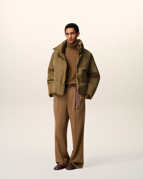 Green Taffetas Ami De Coeur Down Jacket - 1 - Ami Paris