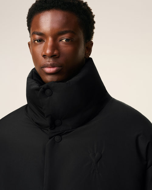 Black Taffetas Ami De Coeur Down Jacket - 4 - Ami Paris