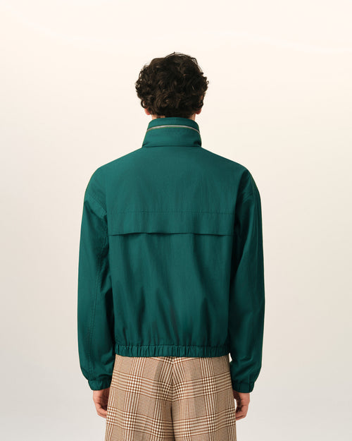 Green Cotton And Nylon Canvas Windbreaker - Man - 5 - AMI Paris - Ami Paris