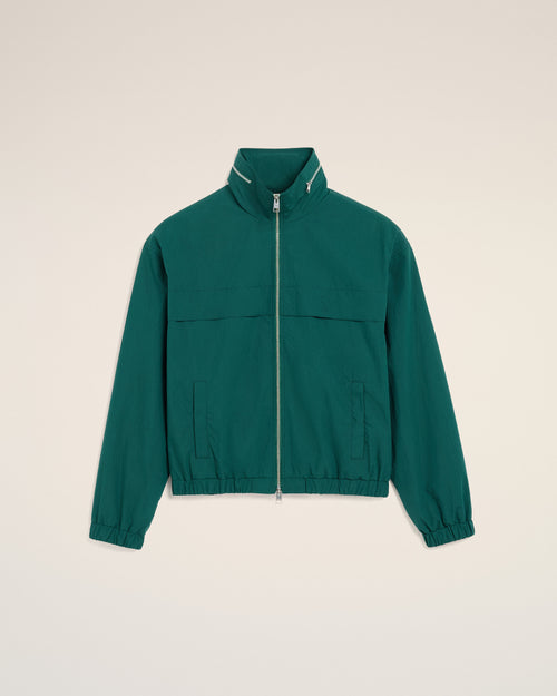 Green Cotton And Nylon Canvas Windbreaker - 2 - Ami Paris