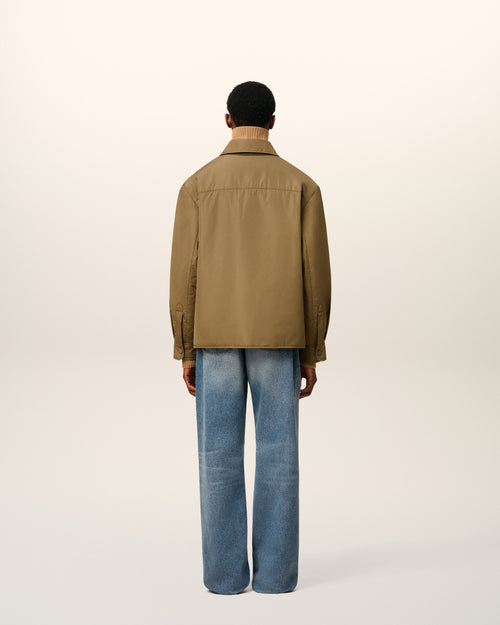 Green Taffetas Padded Ami De Coeur Overshirt - 5 - Ami Paris