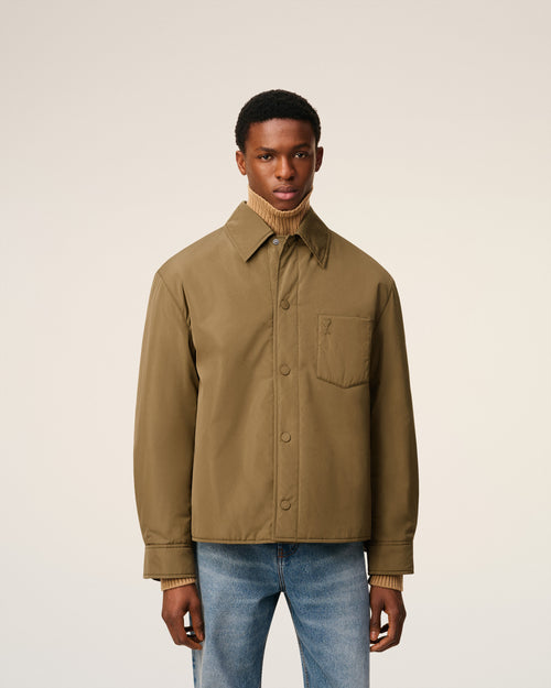 Green Taffetas Padded Ami De Coeur Overshirt - 3 - Ami Paris