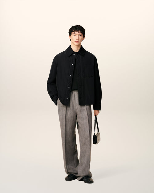 Black Taffetas Padded Ami De Coeur Overshirt - 2 - Ami Paris