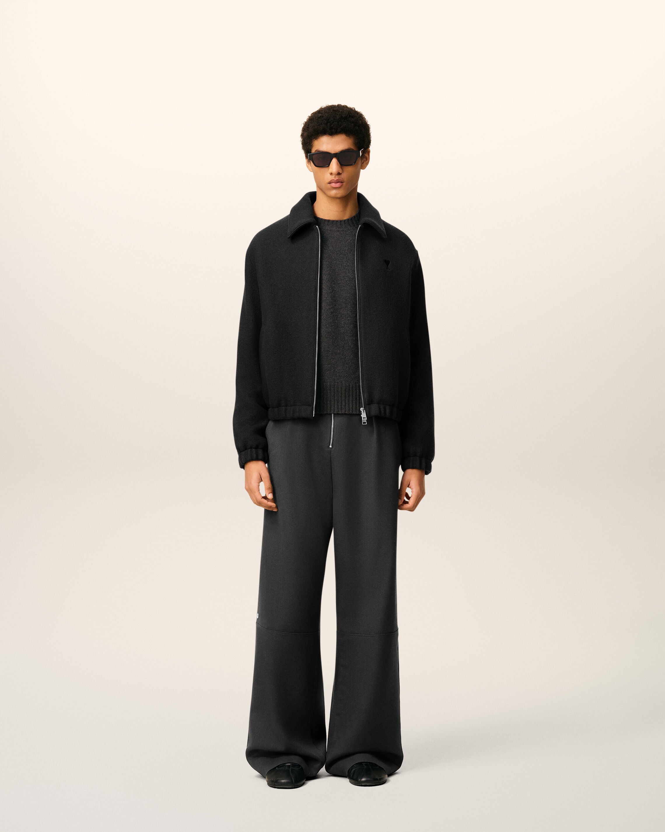 Blouson Noir Zippé Ami De Coeur En Coton - 2