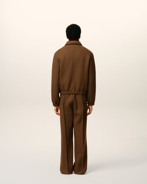 Brown Wool Ami De Coeur Zipped Jacket - 5 - Ami Paris