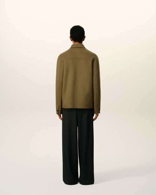 Green Wool Boxy Buttoned Jacket - 5 - Ami Paris