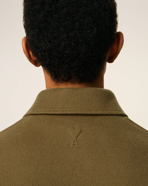 Green Wool Boxy Buttoned Jacket - 4 - Ami Paris