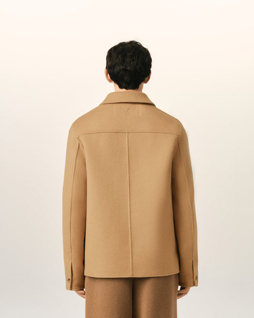 Beige button-down wool and cashmere jacket - Man - 5 - AMI Paris - Ami Paris