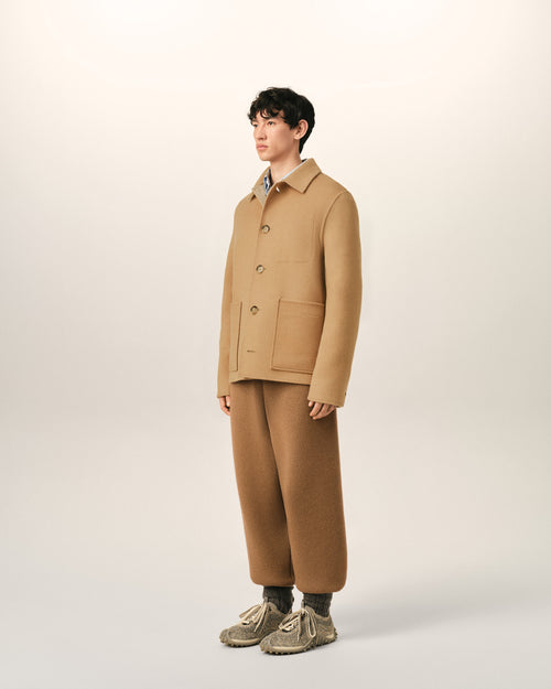 Beige button-down wool and cashmere jacket - Man - 6 - AMI Paris - Ami Paris