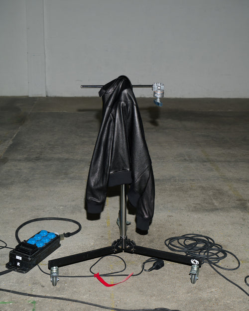 Black Lamb Leather Zipped Jacket - 7 - Ami Paris