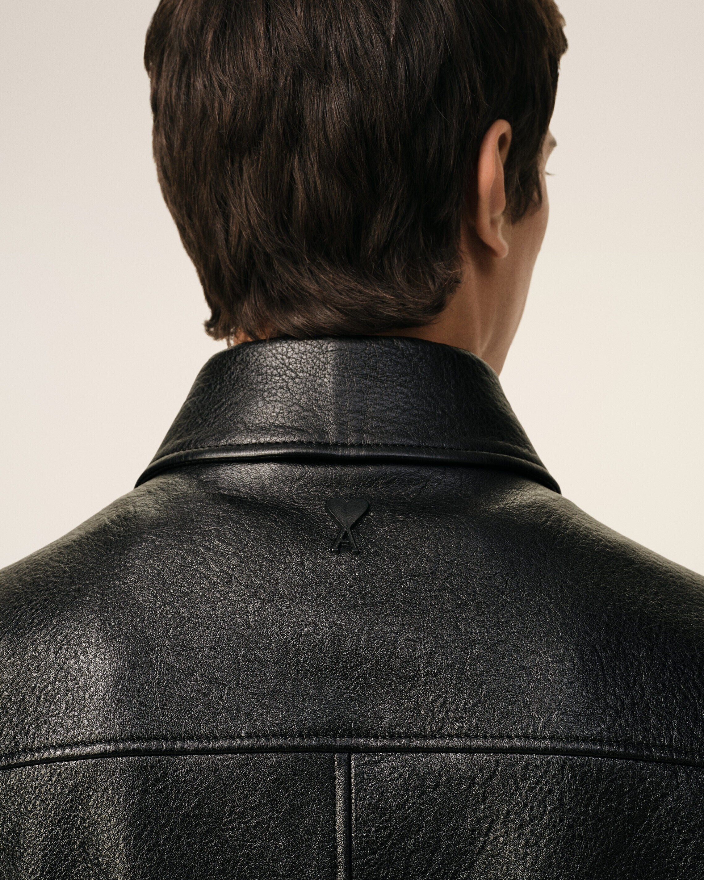 Black Lamb Leather Zipped Jacket - 4