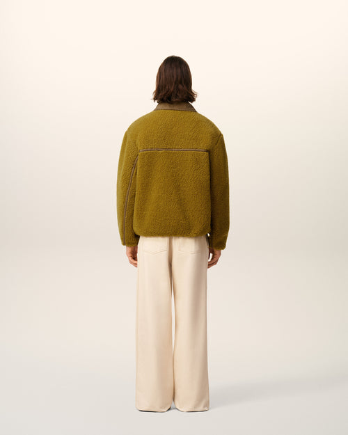 Green Fleece Zipped Jacket - 5 - Ami Paris