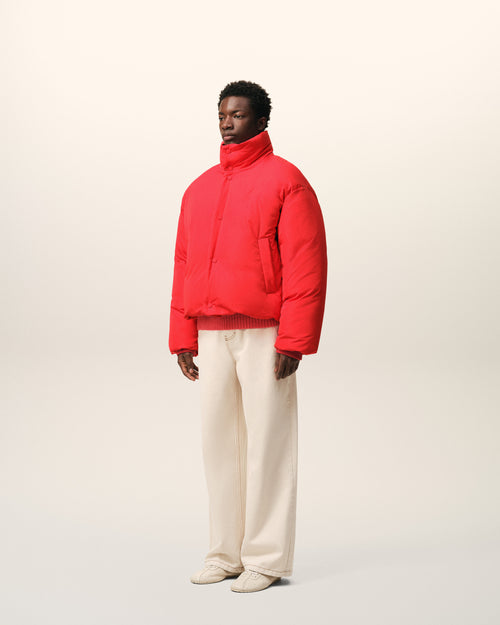 Plumífero Ami de Cœur de tafetán rojo - 5 - Ami Paris