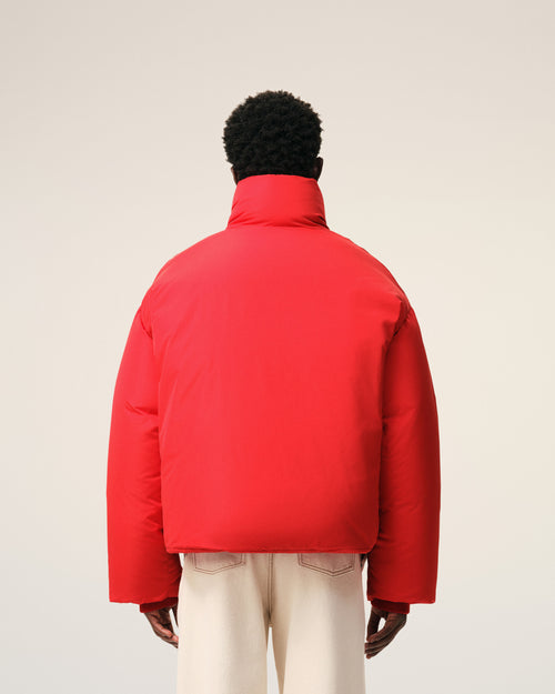 Plumífero Ami de Cœur de tafetán rojo - 6 - Ami Paris