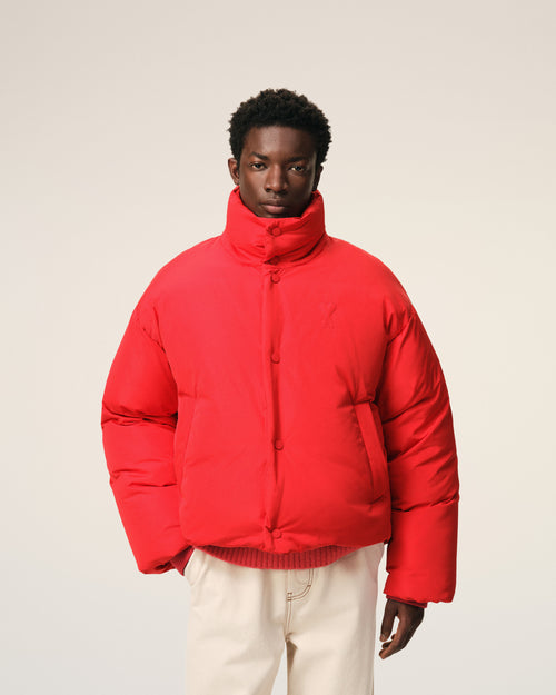 Plumífero Ami de Cœur de tafetán rojo - 3 - Ami Paris