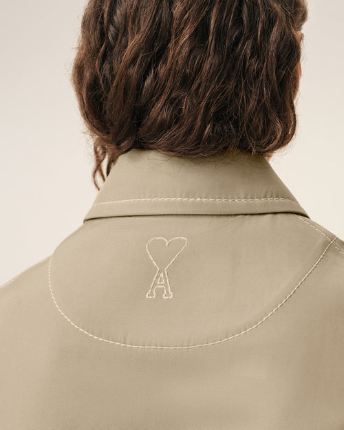 Chaqueta con cremallera de algodón beige - Hombre - 4 - AMI Paris - Ami Paris