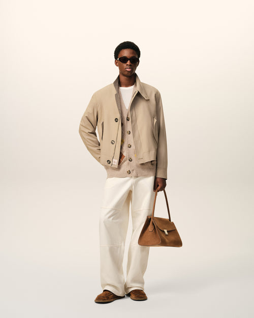 Veste Harrington Beige en Laine Vierge - 2 - Ami Paris