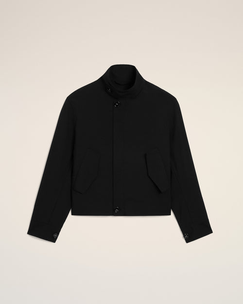 Veste Harrington Noire en Laine Vierge - 1 - Ami Paris