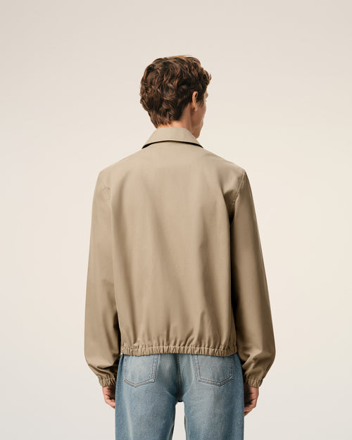 Beige Cotton Ami De Cœur Zipped Jacket - 5 - Ami Paris