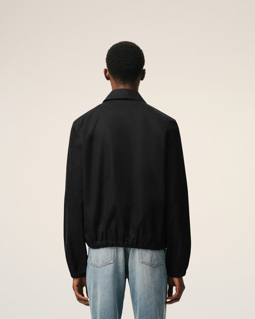 Blouson Noir Zippé Ami De Coeur en Coton - 5 - Ami Paris