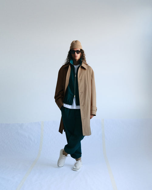 Beige Water-Repellent Cotton Twill Belted Mac - Man - 7 - AMI Paris - Ami Paris