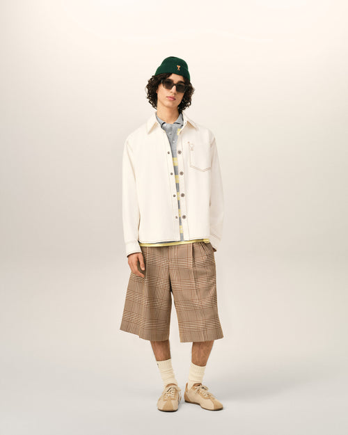 White Cotton Ami De Coeur Overshirt - 1 - Ami Paris