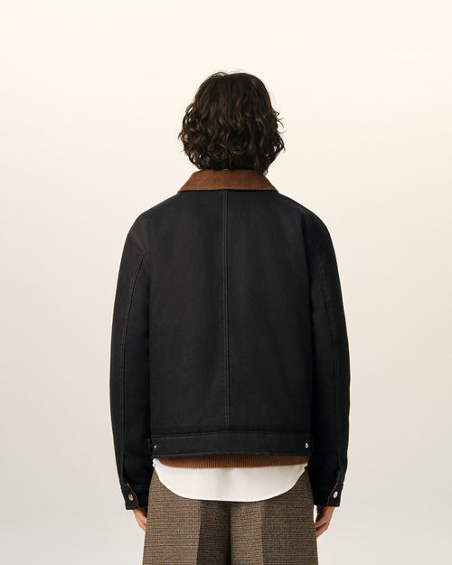 Blouson noir en coton Ami de Coeur - Homme - 5 - AMI Paris - Ami Paris